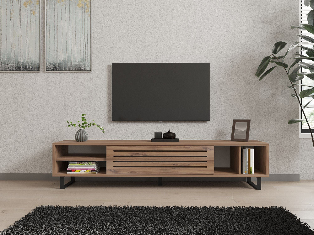 Suporte de TV em madeira "Safir" 160 x 40 x 35 cm - Pinho Atlântico