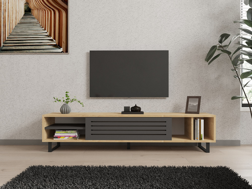 Suporte de TV em madeira "Safir" 160 x 40 x 35 cm - Saphir