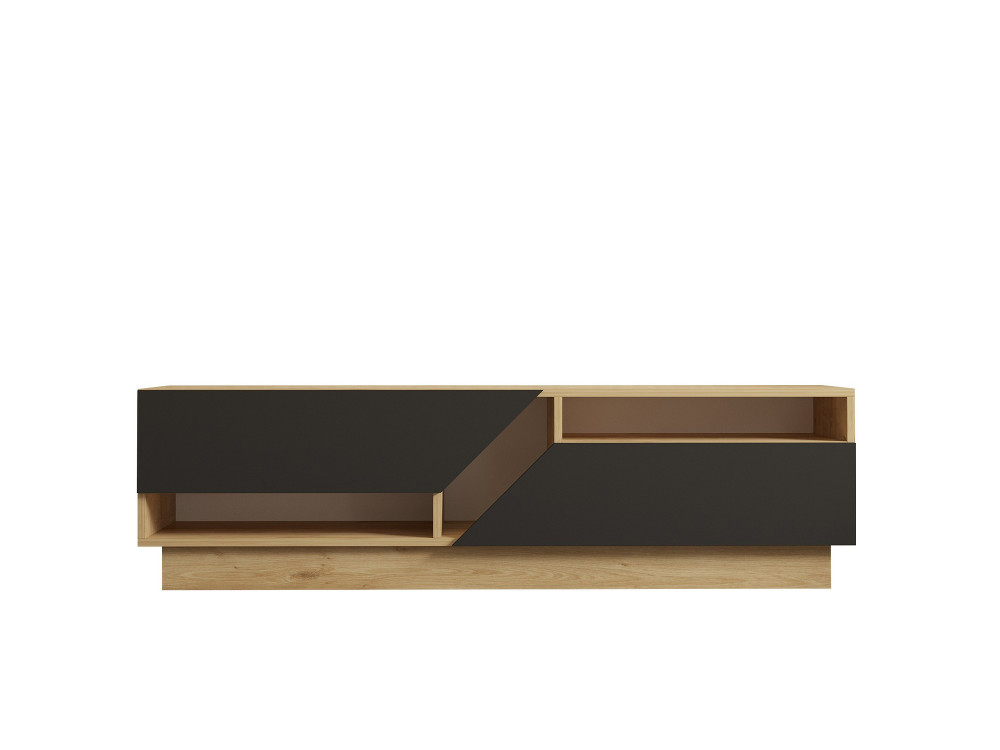 Suporte de TV em madeira "Yaprak" - 160 x 40 x 45 cm - Saphir, Antracite
