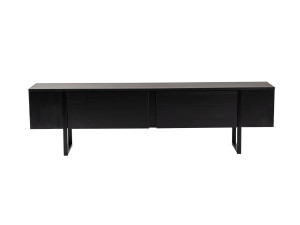 Suporte para televisor em madeira "Serenity" - 180 x 29 x 50 cm - Preto