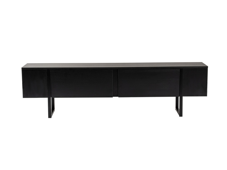 Suporte para televisor em madeira "Serenity" - 180 x 29 x 50 cm - Preto