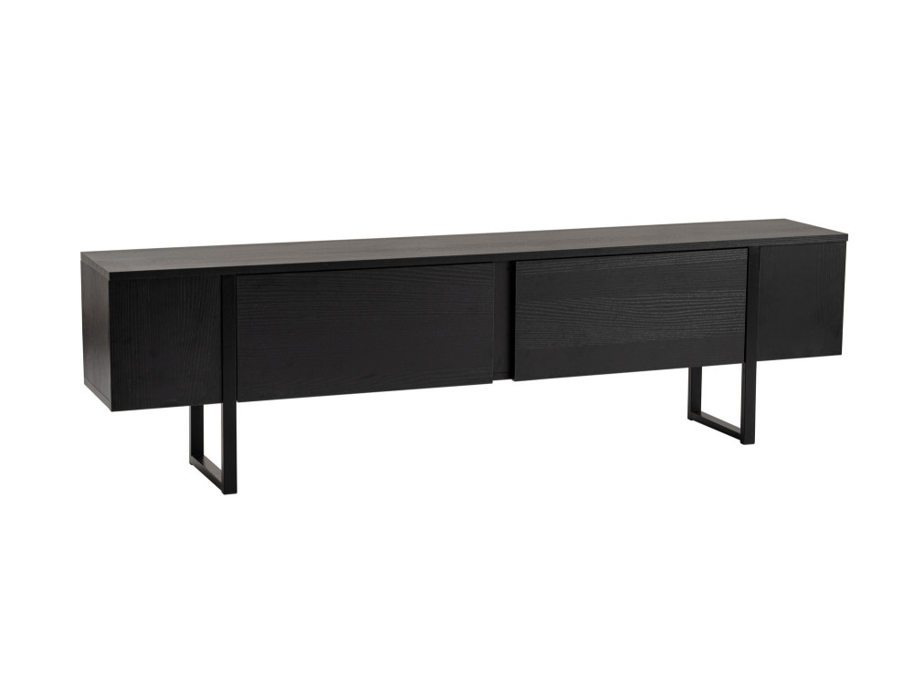 Suporte para televisor em madeira "Serenity" - 180 x 29 x 50 cm - Preto