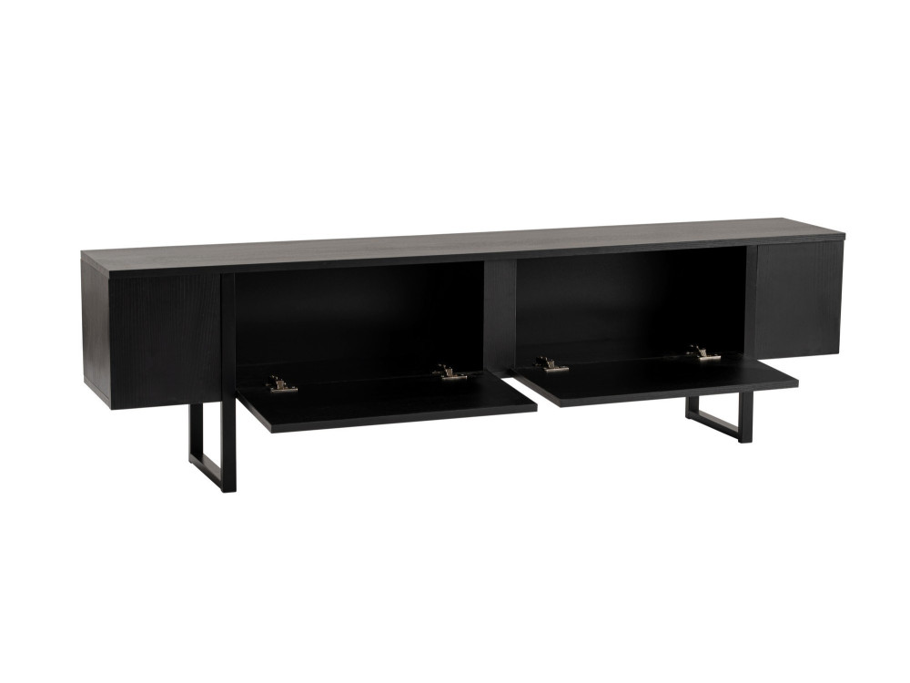 Suporte para televisor em madeira "Serenity" - 180 x 29 x 50 cm - Preto