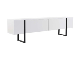 Móvel TV de madeira "Serenity" 180 x 30 x 45 cm - Branco