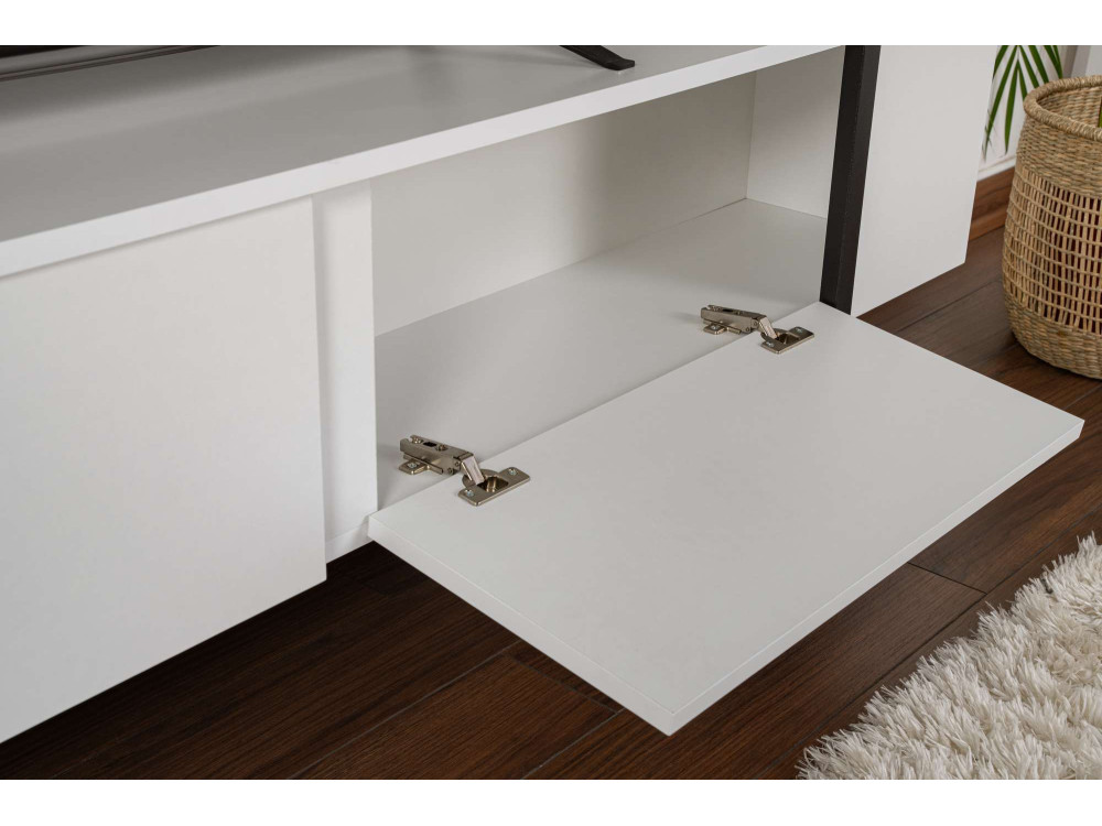 Móvel TV de madeira "Serenity" 180 x 30 x 45 cm - Branco