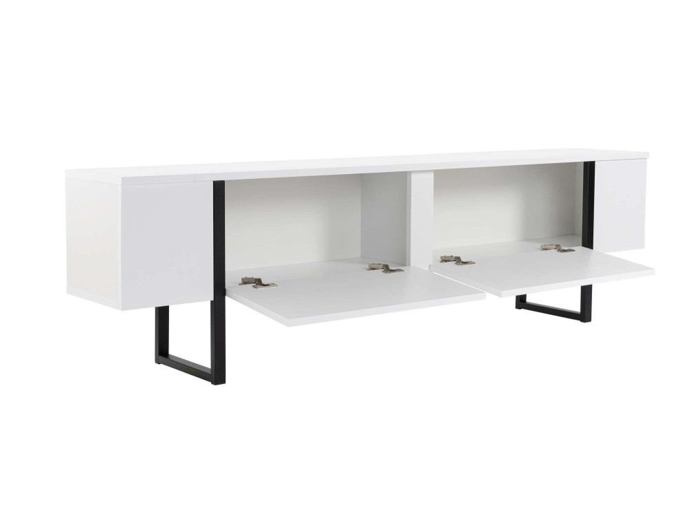 Móvel TV de madeira "Serenity" 180 x 30 x 45 cm - Branco
