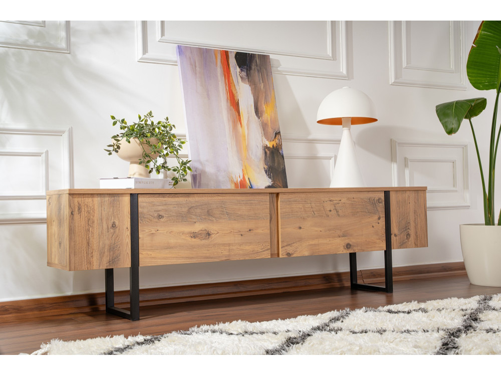 Móvel TV em madeira "Serenity" 180 x 30 x 50 cm - Pinho Atlântico