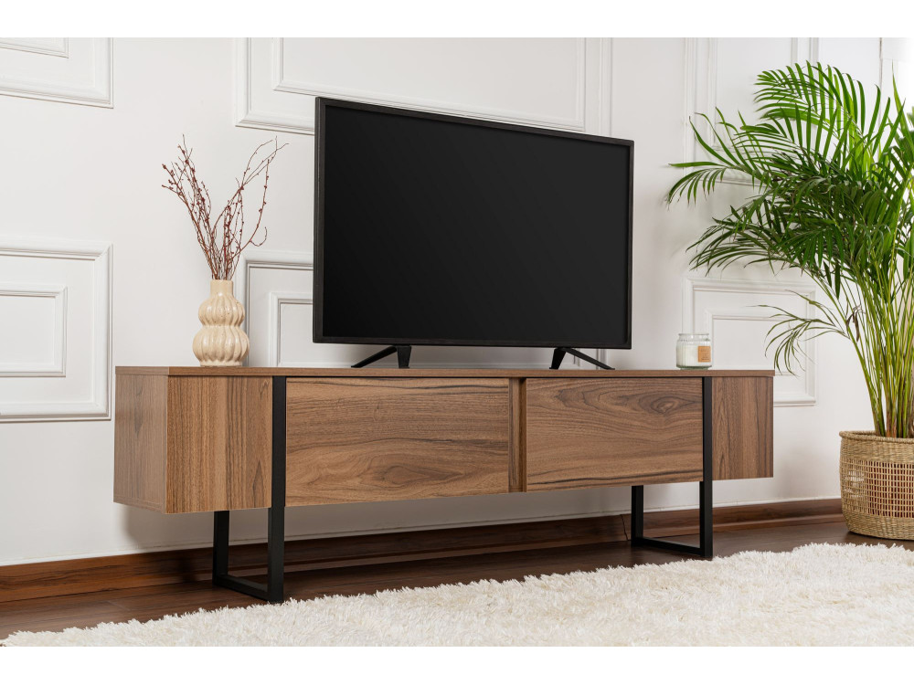 Suporte de TV em madeira "Serenity" 180 x 30 x 50 cm - Nogueira