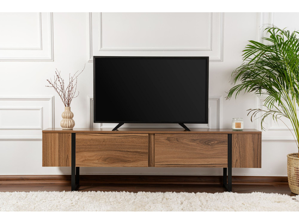 Suporte de TV em madeira "Serenity" 180 x 30 x 50 cm - Nogueira