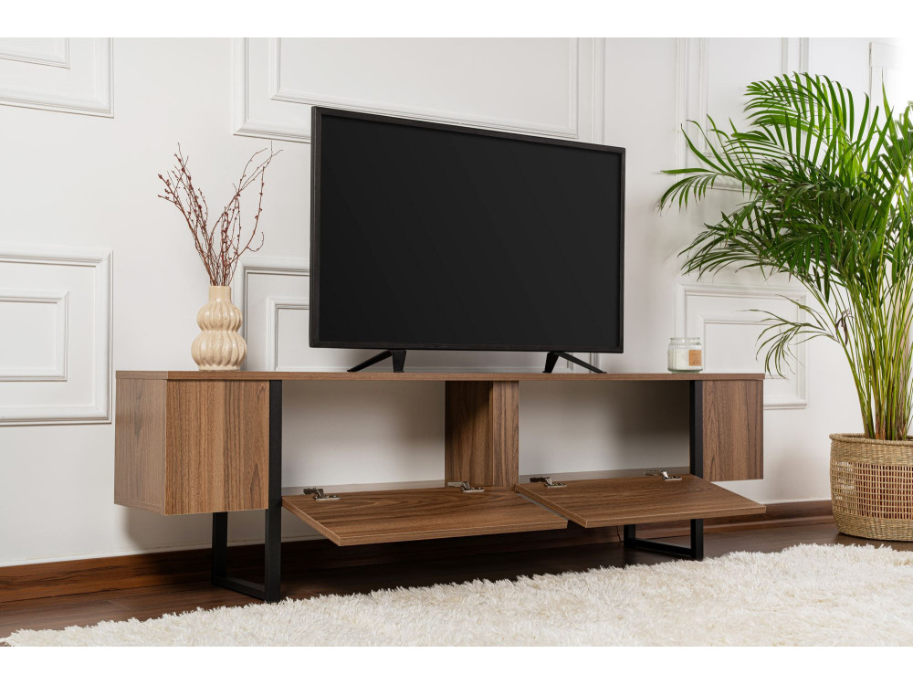 Suporte de TV em madeira "Serenity" 180 x 30 x 50 cm - Nogueira