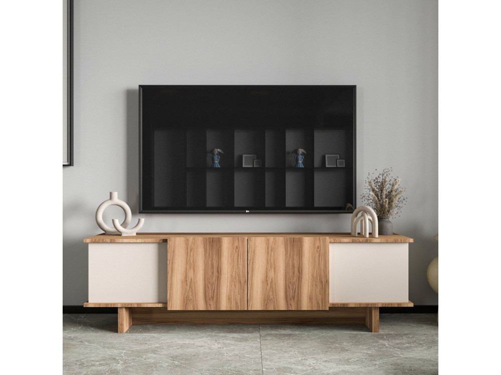 Suporte de TV em madeira "Diana" 180 x 33 x 50 cm - Bege