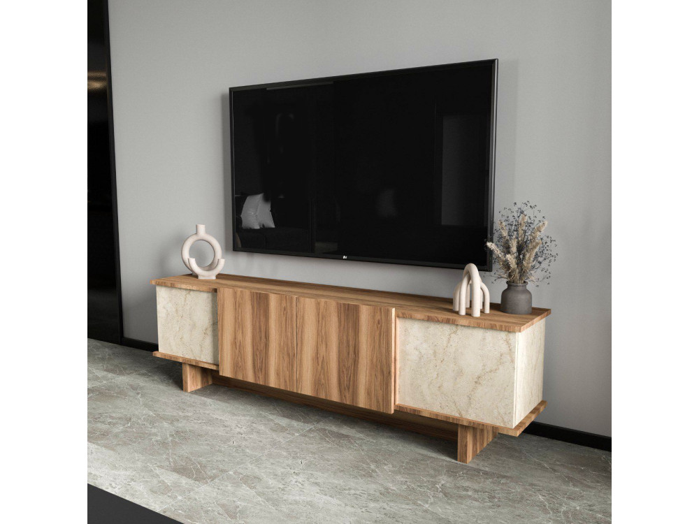Suporte de TV em madeira "Diana" 180 x 33 x 50 cm - Travertino