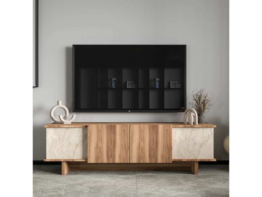 Suporte de TV em madeira "Diana" 180 x 33 x 50 cm - Travertino