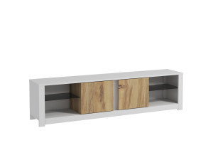 Suporte de TV em madeira "Aydos" 180 x 35 x 45 cm - Branco