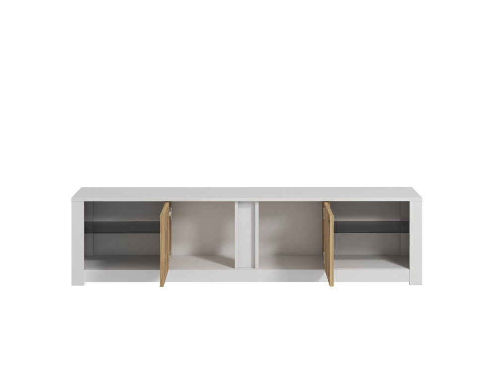 Suporte de TV em madeira "Aydos" 180 x 35 x 45 cm - Branco