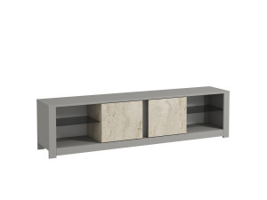 Suporte de TV em madeira "Aydos" 180 x 35 x 45 cm - Cinzento
