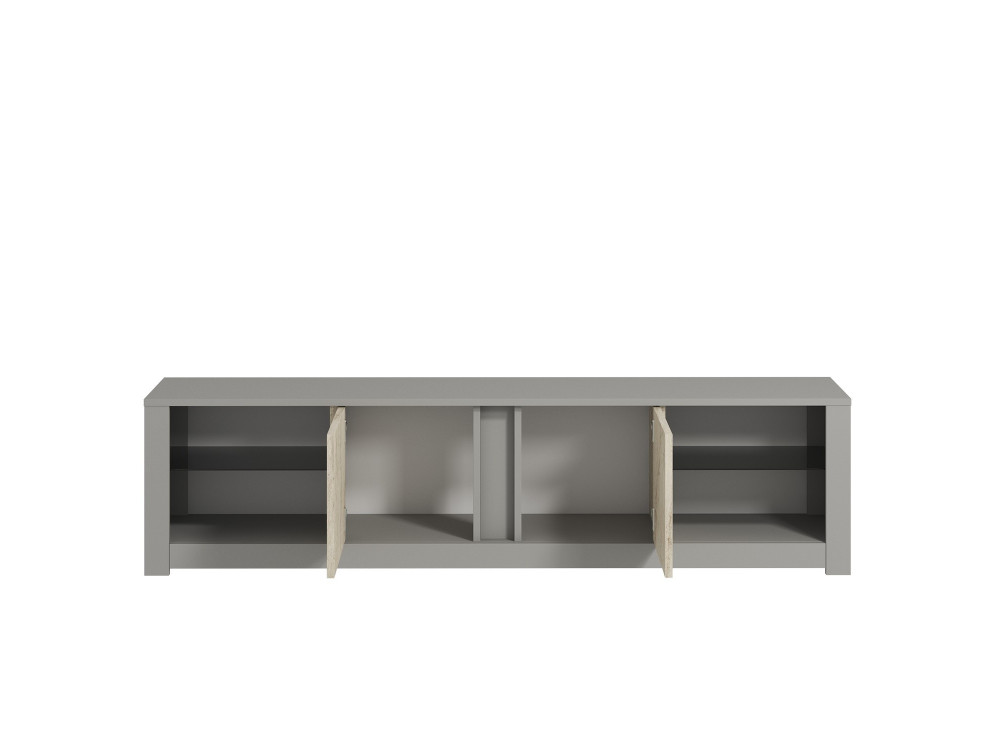 Suporte de TV em madeira "Aydos" 180 x 35 x 45 cm - Cinzento