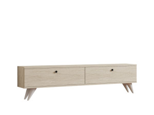 Suporte para televisor em madeira "Parlak" - 160 x 25 x 40 cm - Bege