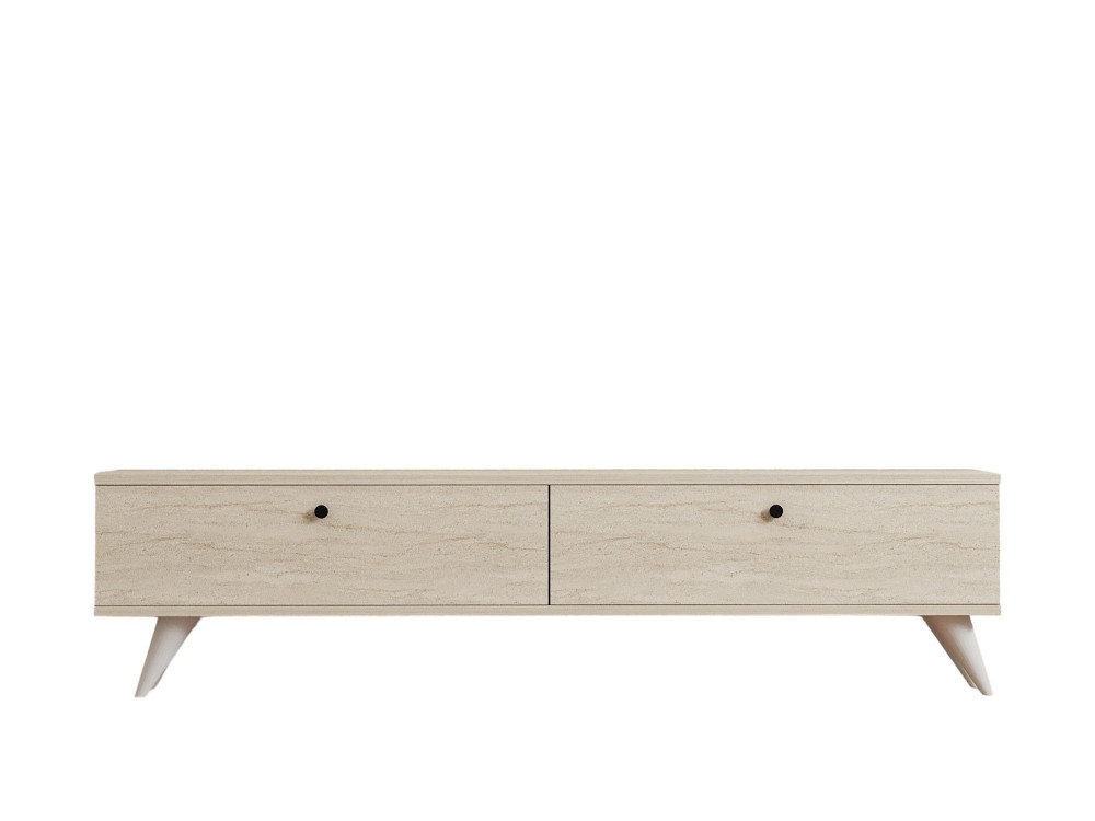 Suporte para televisor em madeira "Parlak" - 160 x 25 x 40 cm - Bege