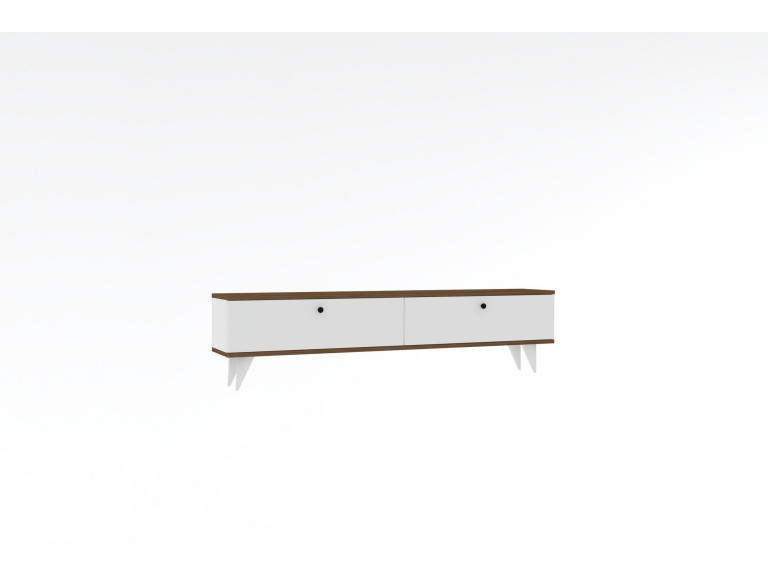 Suporte para televisor em madeira "Parlak" - 160 x 25 x 40 cm - Branco