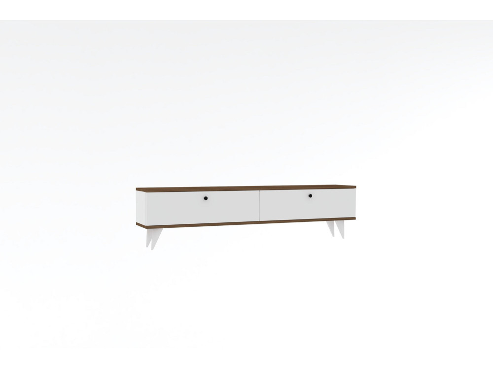 Suporte para televisor em madeira "Parlak" - 160 x 25 x 40 cm - Branco