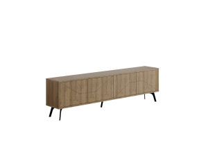 Suporte de TV em madeira "Dune" - 180 x 29 x 50 cm - Castanho