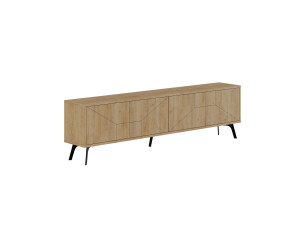 Suporte para televisor em madeira "Dune" - 180 x 29 x 50 cm - Bege