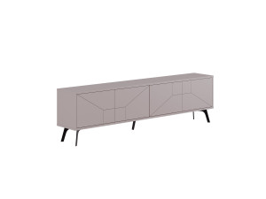Suporte para televisor em madeira "Dune" - 180 x 29 x 50 cm - Castanho moca claro