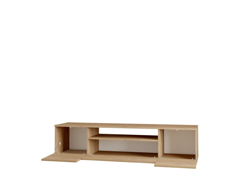 Suporte de TV em madeira "Rowen" - 180 x 44 x 44 cm - Castanho