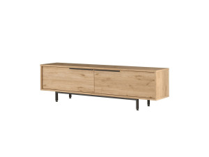 Suporte de TV em madeira "Calvin" - 160 x 35 x 45 cm - Castanho
