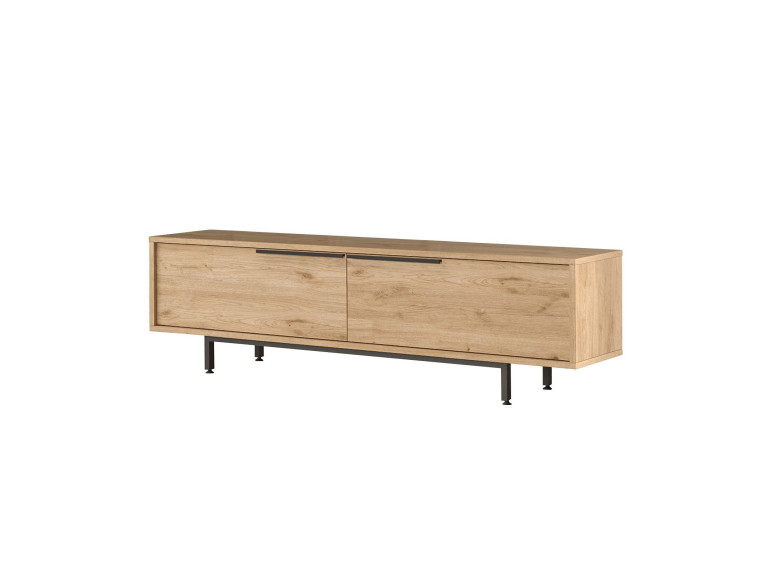 Suporte de TV em madeira "Calvin" - 160 x 35 x 45 cm - Castanho