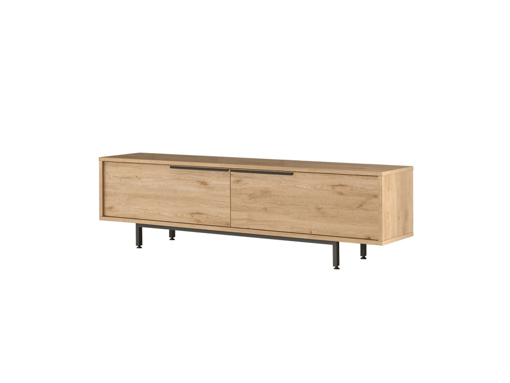 Suporte de TV em madeira "Calvin" - 160 x 35 x 45 cm - Castanho