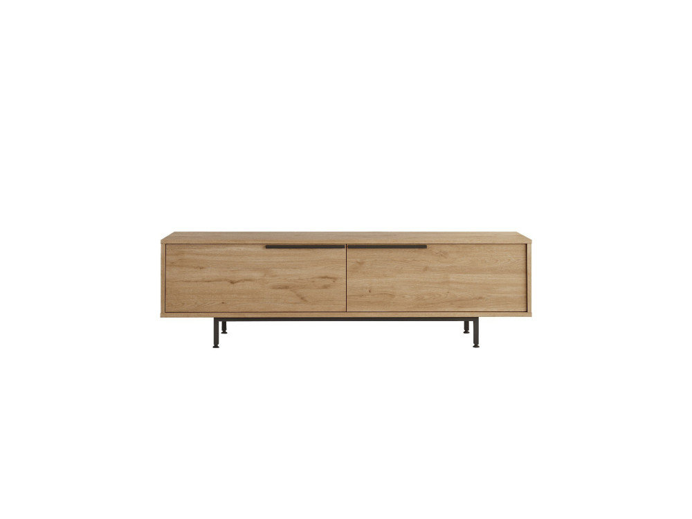 Suporte de TV em madeira "Calvin" - 160 x 35 x 45 cm - Castanho