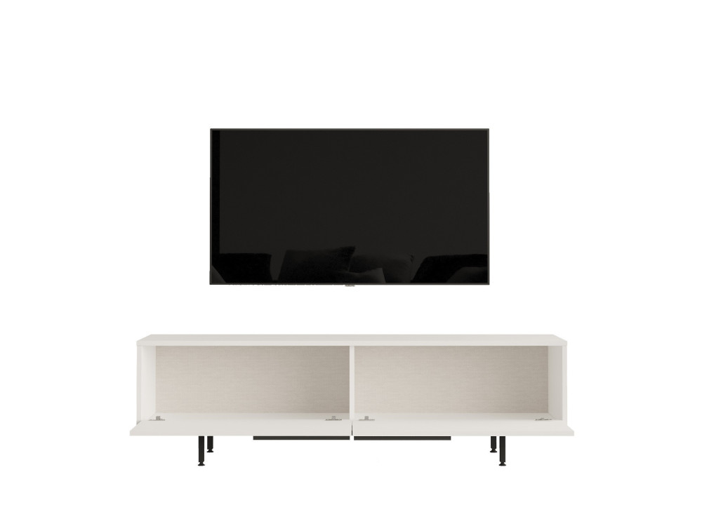 Suporte para televisor em madeira Calvin" - 160 x 35 x 45 cm - Branco