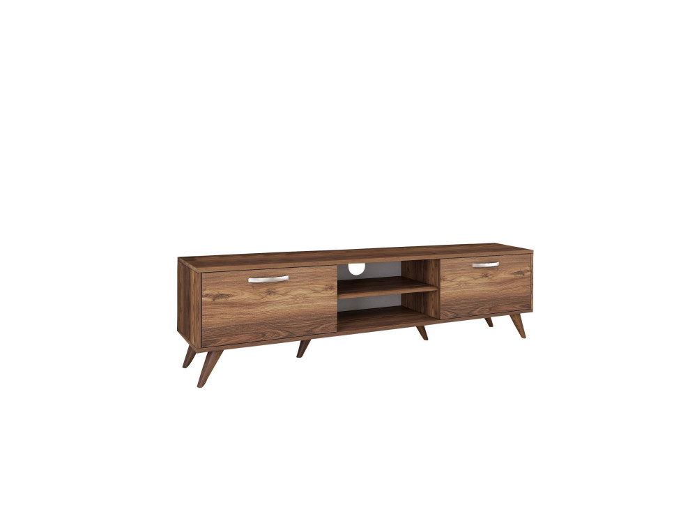 Suporte de TV em madeira "Atik" - 180 x 35 x 48 cm - Castanho