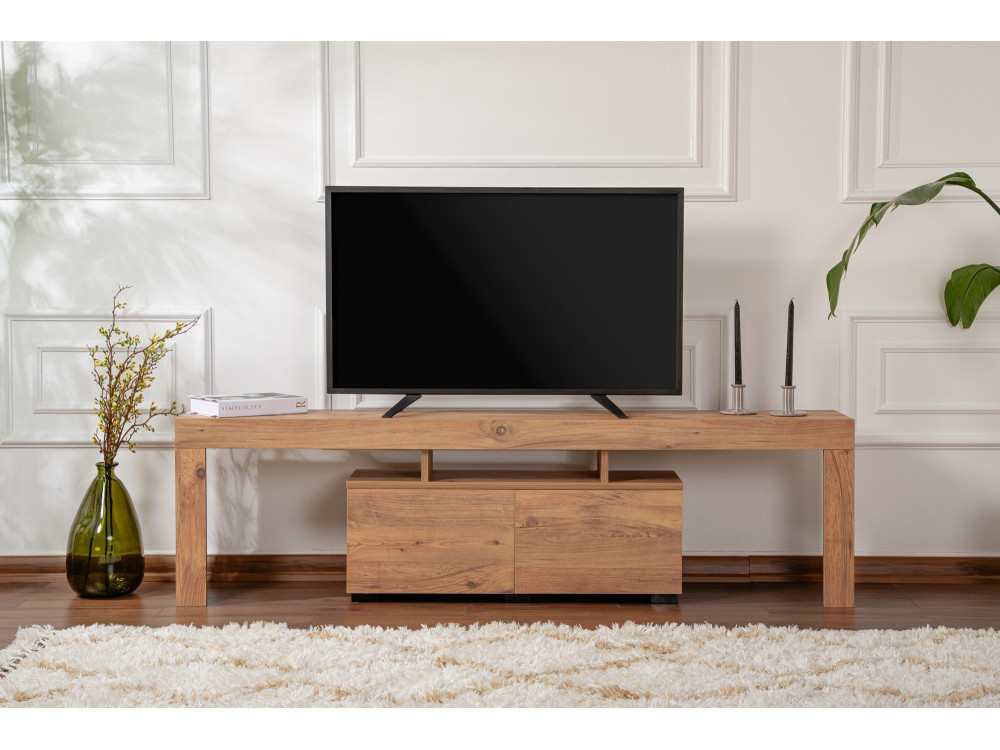 Suporte de TV em madeira "Enclave" - 180 x 31 x 50 cm - Castanho