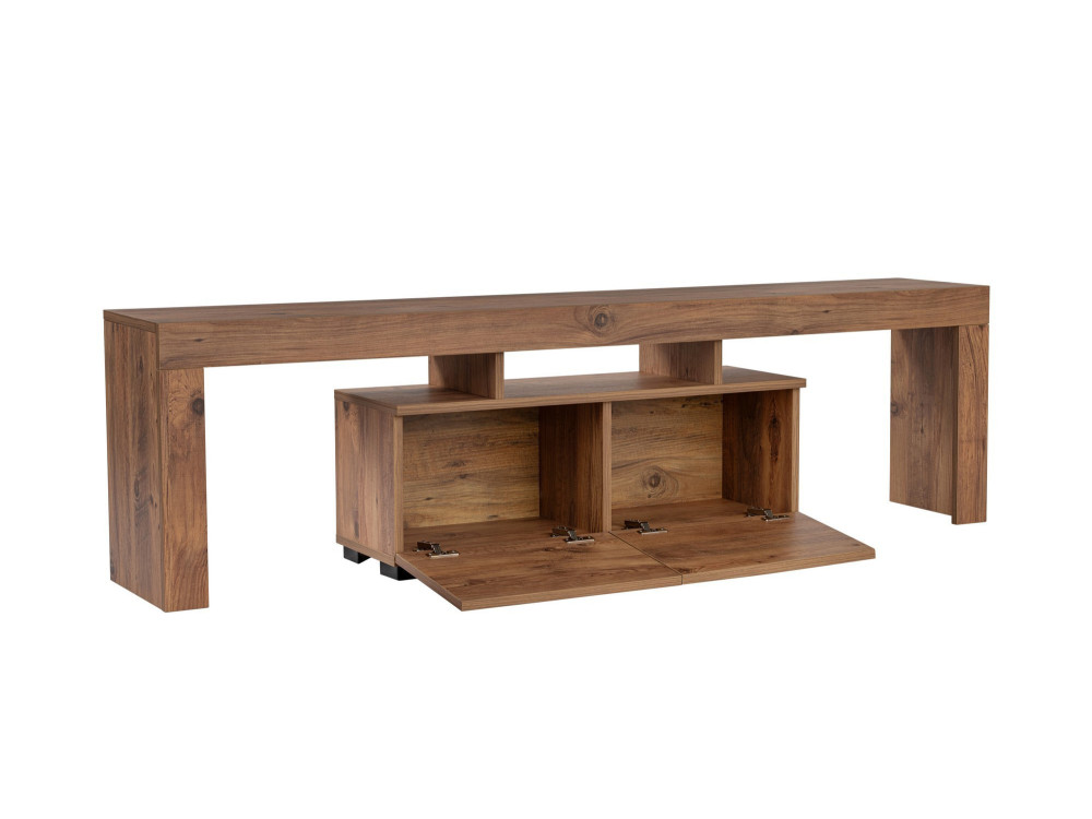 Suporte de TV em madeira "Enclave" - 180 x 31 x 50 cm - Castanho