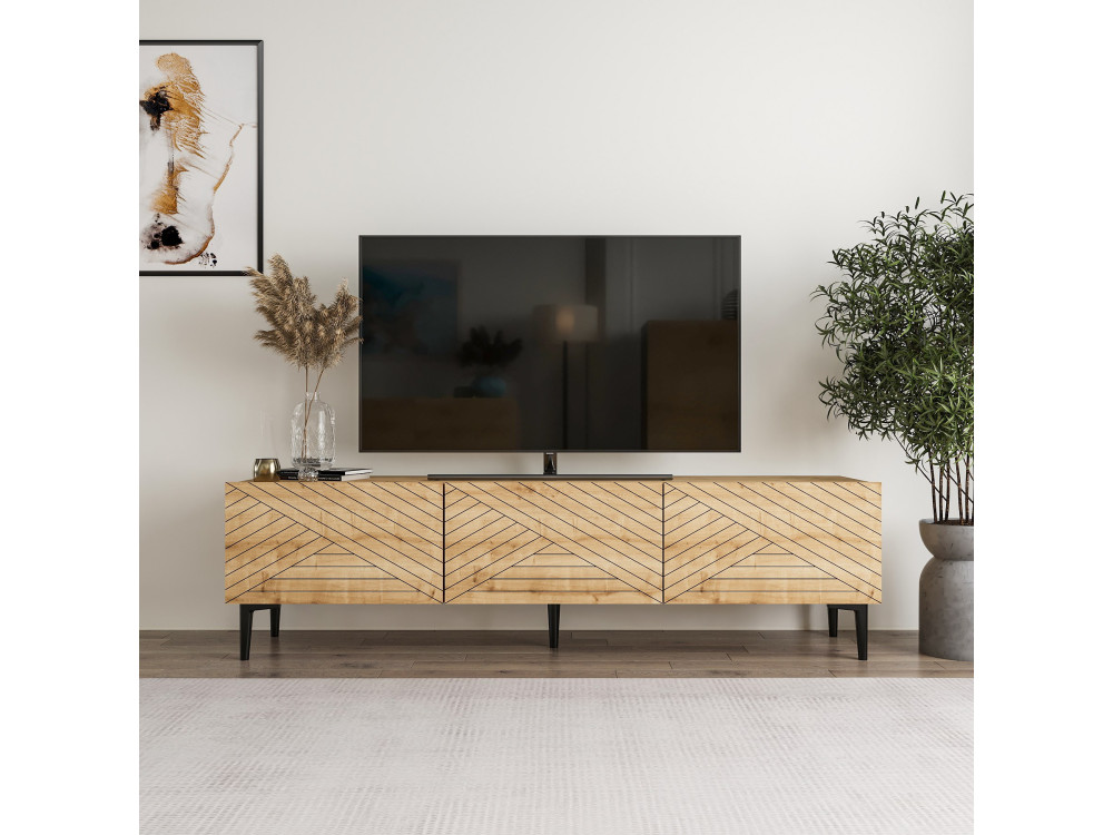 Móvel TV de madeira "Felix" 160 x 31,4 x 44,1 cm - Carvalho safira
