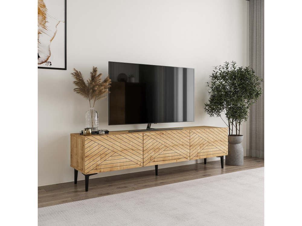 Móvel TV de madeira "Felix" 160 x 31,4 x 44,1 cm - Carvalho safira