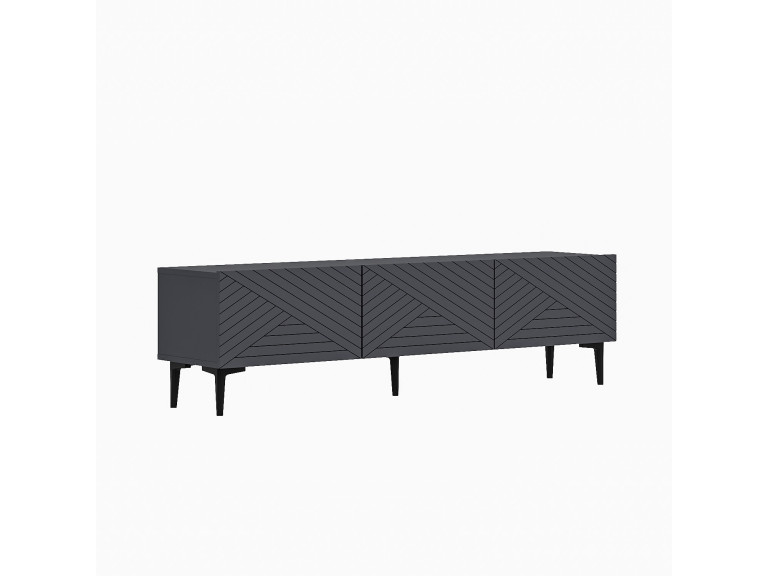 Móvel TV de madeira "Felix" 160 x 31,4 x 44,1 cm - Antracite
