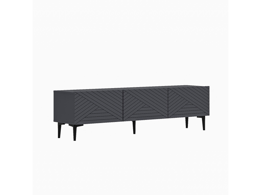 Móvel TV de madeira "Felix" 160 x 31,4 x 44,1 cm - Antracite
