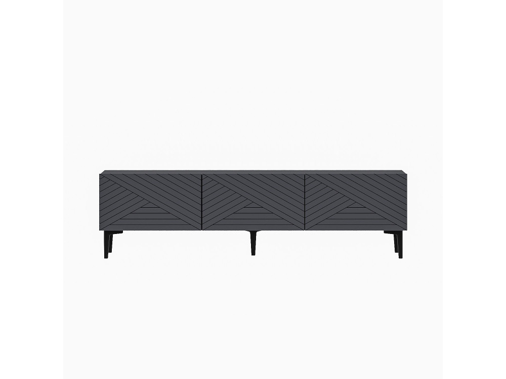 Móvel TV de madeira "Felix" 160 x 31,4 x 44,1 cm - Antracite