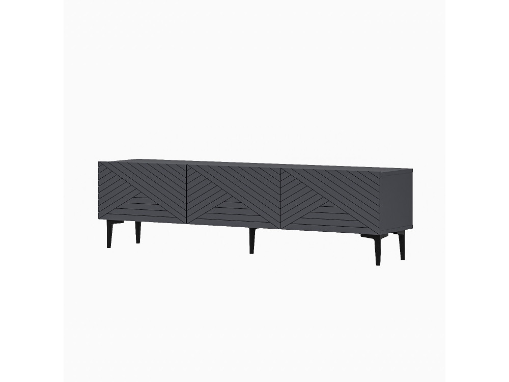 Móvel TV de madeira "Felix" 160 x 31,4 x 44,1 cm - Antracite