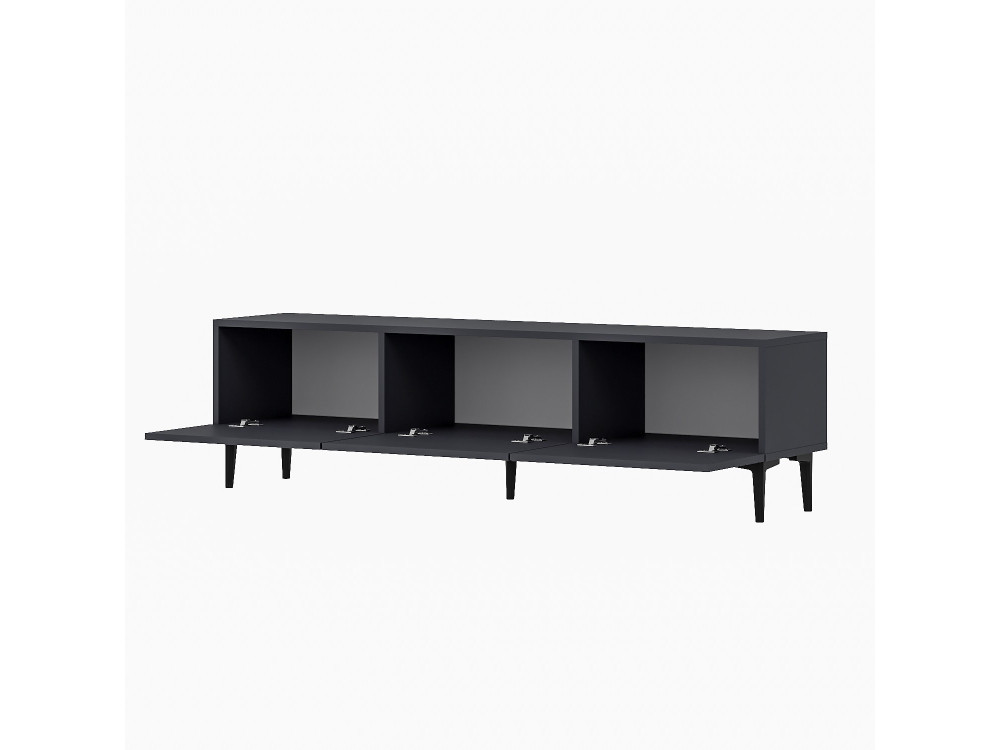 Móvel TV de madeira "Felix" 160 x 31,4 x 44,1 cm - Antracite