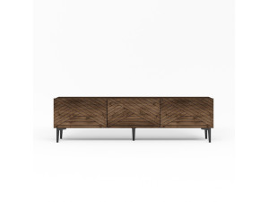 Mesa de TV de madeira "Felix" - 160 x 31 x 44 cm - Castanho