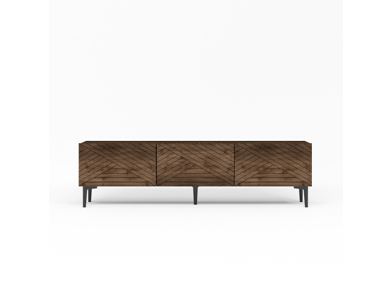 Mesa de TV de madeira "Felix" - 160 x 31 x 44 cm - Castanho
