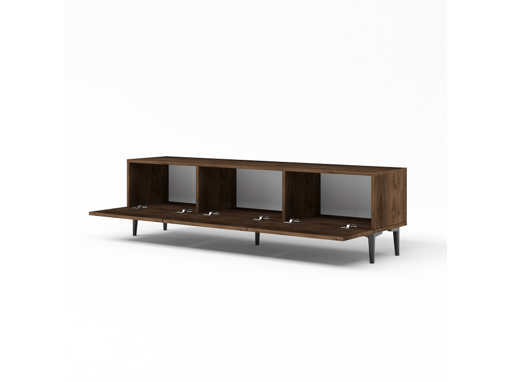 Mesa de TV de madeira "Felix" - 160 x 31 x 44 cm - Castanho