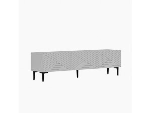 Mesa de TV de madeira "Felix" - 160 x 31 x 44 cm - Branco