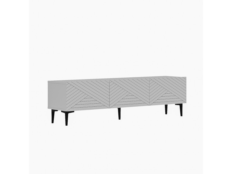 Mesa de TV de madeira "Felix" - 160 x 31 x 44 cm - Branco