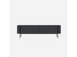 Mesa de TV "Herman" em madeira - 160 x 31 x 45 cm - Cinzento antracite